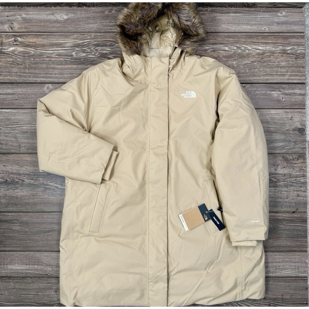 The North Face Women's Arctic Parka Coat 600 Down Fill Khaki‎ Size 3XL NEW $350